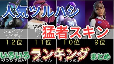 【Fortnite】猛者スキンや人気ツルハシ！色々ランキングまとめ #フォートナイト #fortnite  #ネフライト #ランキング 　#猛者スキン