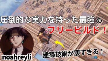 EUの最高峰プレイヤーnoahreyliの建築技術がヤバすぎたフリービルド！【フォートナイト/Fortnite】【配信からの切り抜き】