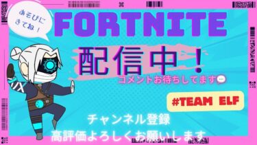 【フォートナイト配信】エルフで少しクリエして通常いくYO！！　 #フォートナイト  #fortnite