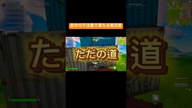 しょうもない所で落ちる実況者 #フォートナイト