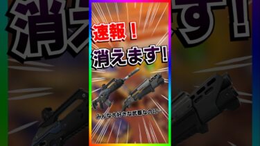 速報‼️みんなが大好きなあの武器が消えます‼️最新アプデ情報‼️【フォートナイト/fortnite】