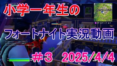 小学一年生のフォートナイト実況動画＃３　2025/4/4　ゼロビルド
