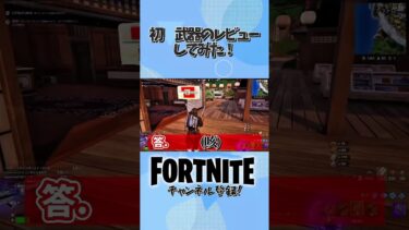 初　武器のレビューしてみた！！！ #フォートナイト #fortnite #ゲーム実況 #ゲーム