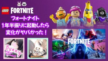 #10【LEGO／FORTNITE🐰🐼】1年半振りにフォートナイトを起動してみた！プチパニック😰【バニーワールド】【女性実況】PS5