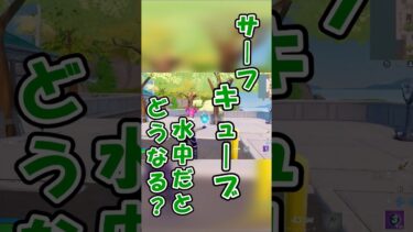 【サーフキューブを水中で使うとやばいことが起きる？！】サーフキューブを水中で使うとどうなるの？#フォートナイト #fortnite #検証 #解説 #ゲーム実況 #バグ