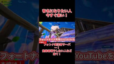 有名になりたい人今すぐ来い！フォートナイト実況者ディスコ鯖#フォートナイト #fortnite #shorts #epicpartner